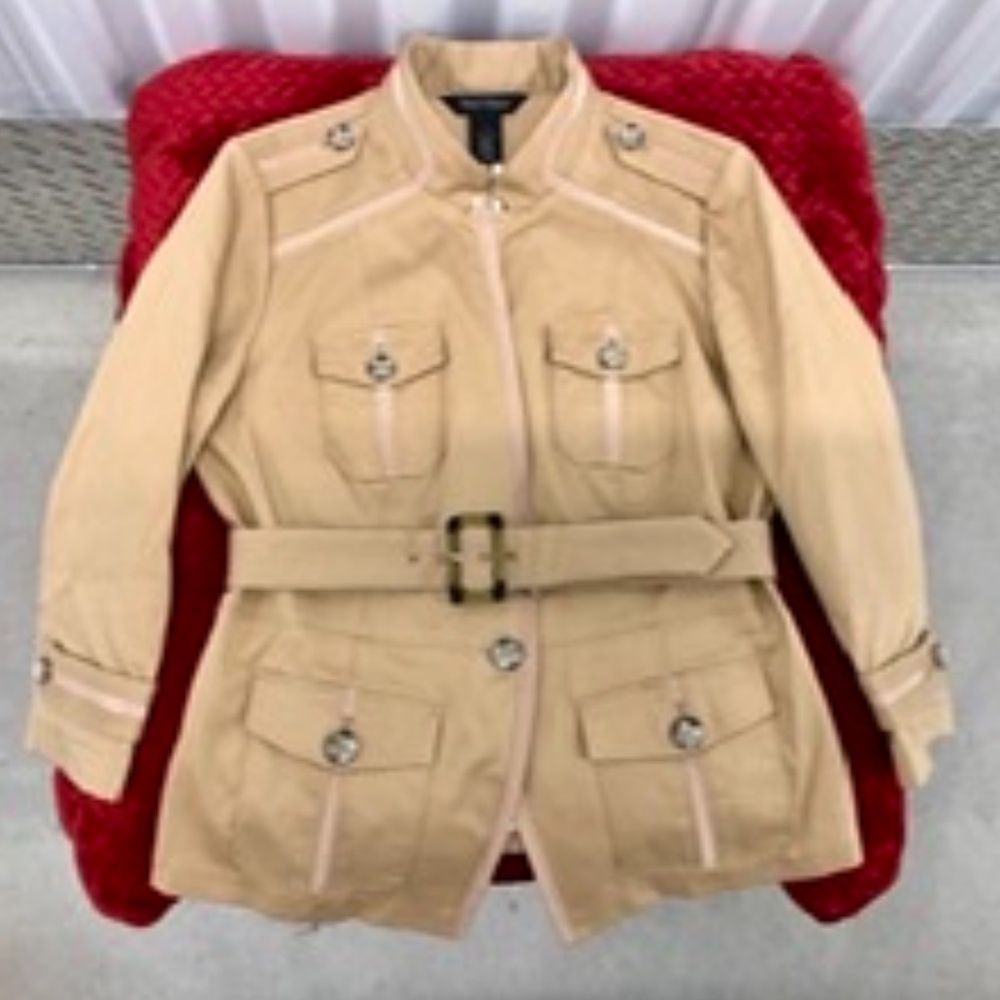 Cotton Mix Military Jacket, 2, NEW